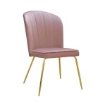 Krzesło Tapicerowane MATYLDA ze złotymi nogami