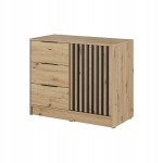Komoda Nelly 2D dąb artisan lamele