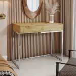 Toaletka konsola dąb wotan chrom stelaż