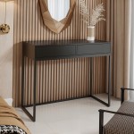 Toaletka konsola czarna/ czarny stelaż