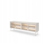 Stolik RTV 181 cm Lumi Kaszmir hartowana szyba szafka pod telewizor