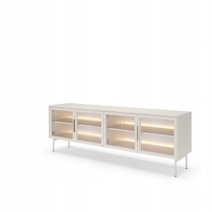 Stolik RTV 181 cm Lumi Kaszmir hartowana szyba szafka pod telewizor