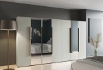 Szafa Modułowa OLEK 350 cm Gładkie Fronty z Lustrem Garderoba