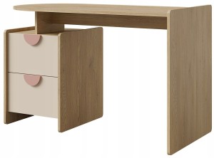 Biurko z szufladami 120 cm prawe lewe cremona/macadamia